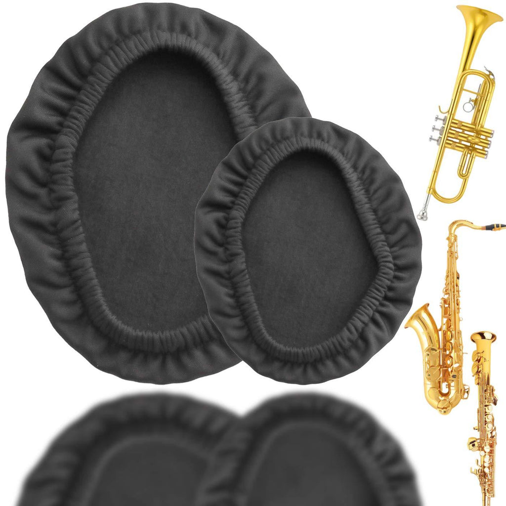 LeonBach 2 Pack Instrument Bell Covers(4.8-5.3" & 5.7-6.1"), Protective Cover Music Bell Cover Thickening Trumpet Cover, Soft Bell Covers for Alto Sax, Trumpet, Tenor Sax