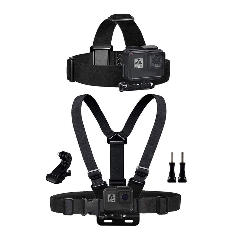 Dream Bull Chest Mount Harness Chesty Vest Head Mount Strap for Action Camera Compatible with GoPro Hero 10,9,8,Max,Go Pro Hero 7,6, 5,4, Session,3+,3,Hero (2018),Fusion,DJI Osmo,AKASO