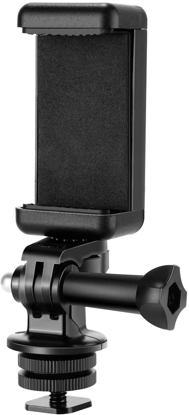Hot Shoe Mount Adapter Kit,Pellking Phone Holder for DSLR Camera Action Camera GoPro Hero 9 8 7 6 5, Akaso,DJI OSMO Action (hot Shoe Phone Mount)