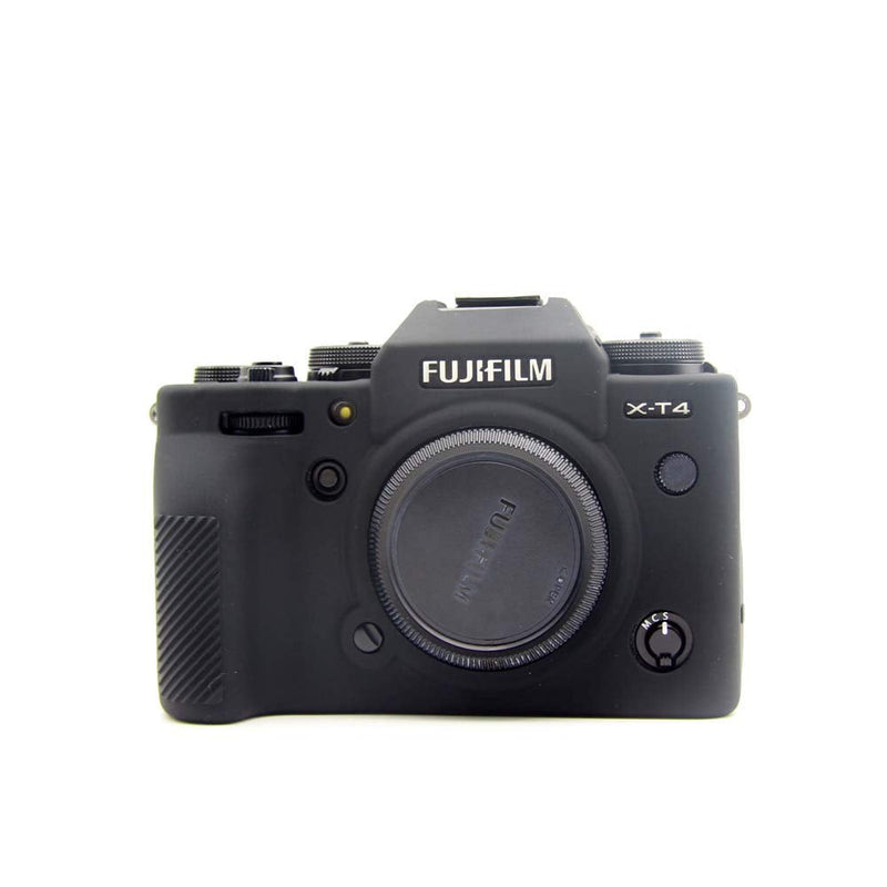 X-T4 Case, BolinUS Fullbody Ultra-Thin Lightweight Rubber Soft Silicone Housing Case Bag Cover for Fuji Fujifilm X-T4 XT4 (Black) Black
