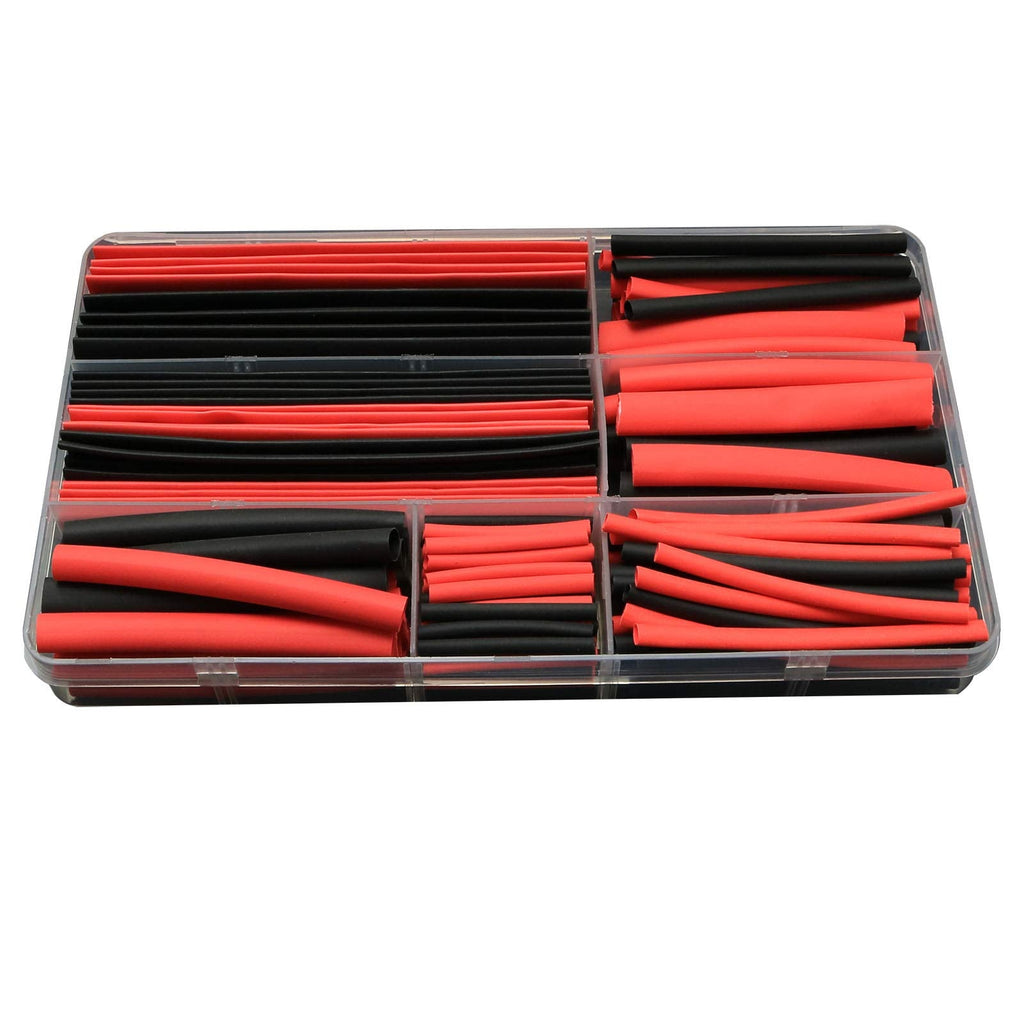 ZZHXSM 150pcs 8 Sizes Heat Shrinkable Sleeve for Electric Cables Red and Black Heat Shrinkable Tube Combination for Fixed Disconnection, Wire Connection, Electrical Insulation