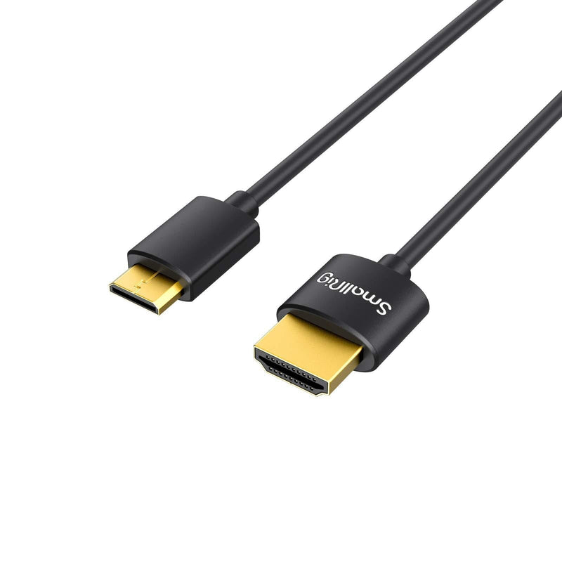 Mini HDMI to HDMI Cable, SmallRig Ultra Thin HDMI Cable 35cm/1.15Ft, Super Flexible Slim High Speed 4K 60Hz HDR HDMI 2.0, Compatible with Sony HDR-XR50, Nikon Z6 Z7 Canon EOS RP, EOS R - 3040