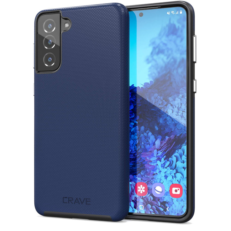 [AUSTRALIA] - Crave Dual Guard for Galaxy S21+ Case, Shockproof Protection Dual Layer Case for Samsung Galaxy S21 Plus, S21+ 5G (6.7 inch) - Navy 