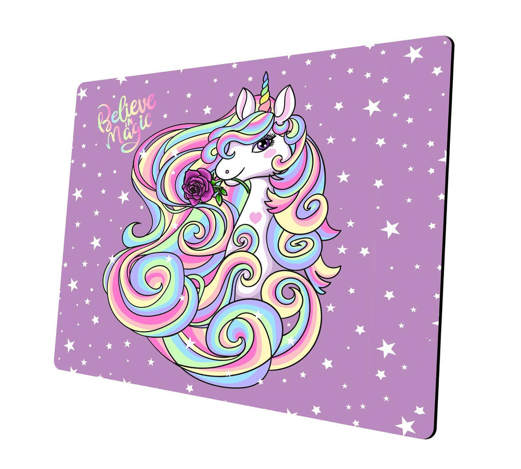 Mouse Pad, Cute Funny Unicorn Purple Mousepads , Gaming Mouse Pads, Non-Slip Rubber Base Mousepad for Laptop Computer & PC, Gift for Coworker, Gift for Boss Rose Unicorn A Purple unicorn