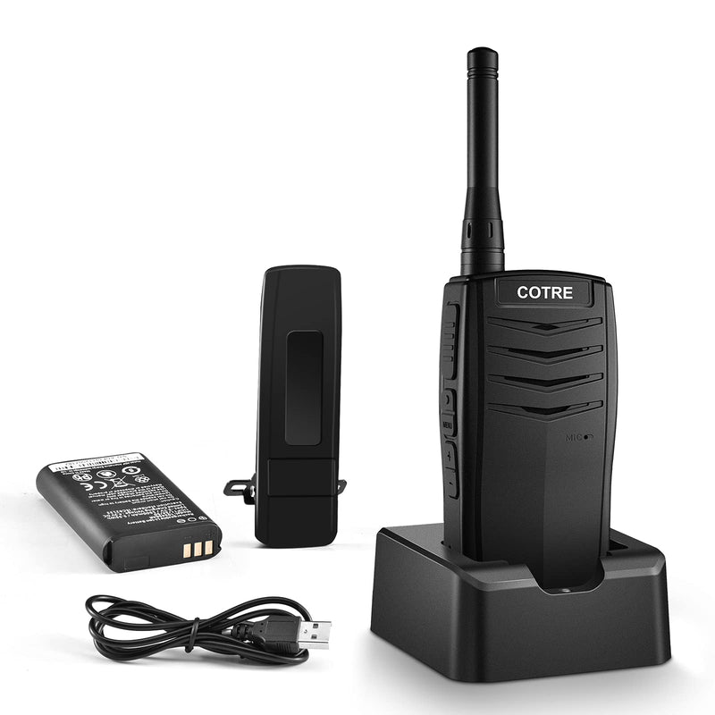 Walkie Talkies - COTRE DMR Digital/Analog Two Way Radios, Long Range in Town(430-470Mhz UHF), Better Communication & Clearer Voice than Analog Radios, 1936 Channel Options, One-Handed Use, Black