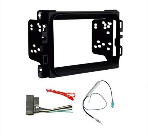 Car Stereo Radio Install Dash Kit, Wire Harness, and Antenna Adapter to Install a Double Din Radio- Made for Some Jeep, Chrysler, Ram- See Vehicles and Info Below