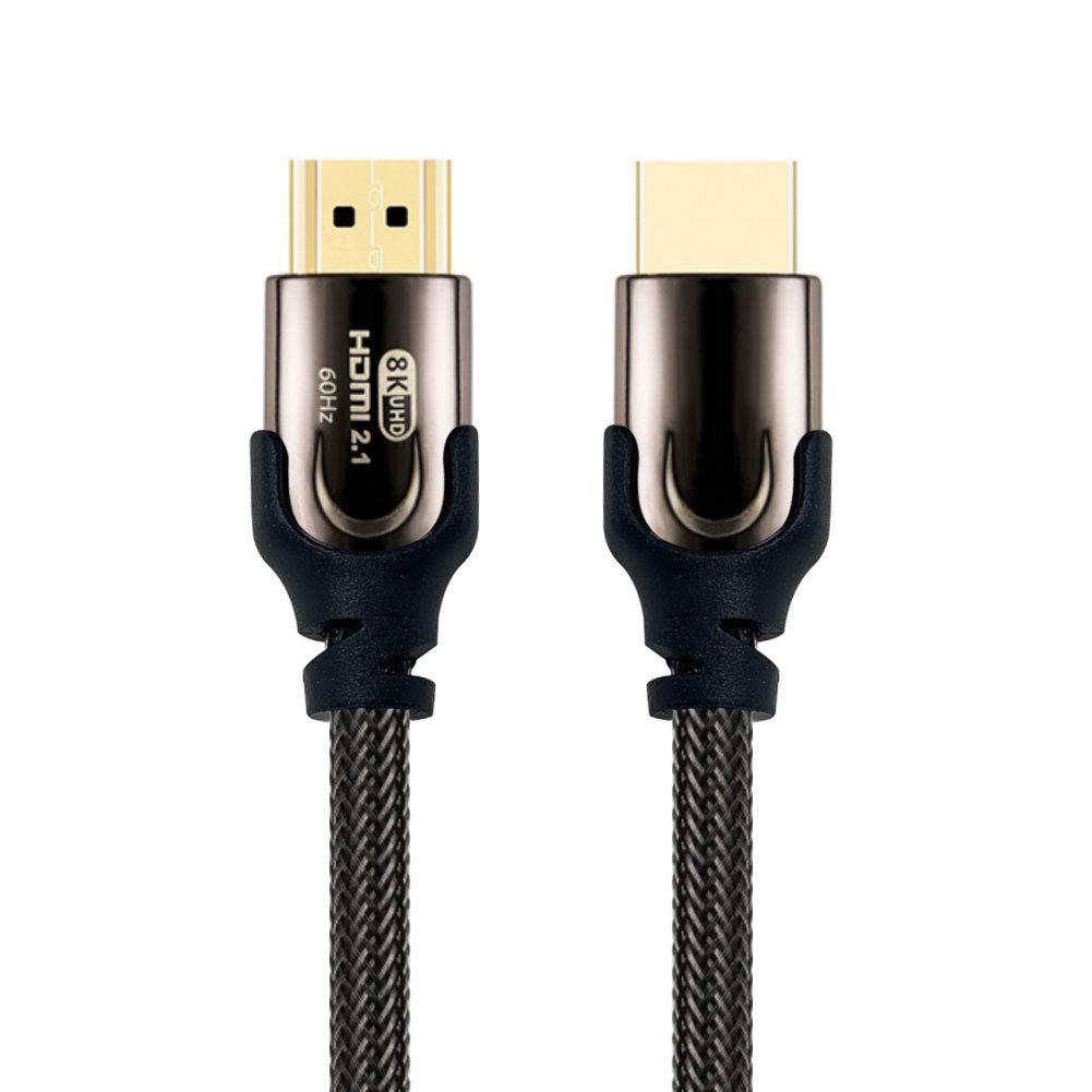 Hdmi 2.1cable 6ft Hdmi 2.1 Cable 8k Ultra-high Speed 48Gbps Compatible for Hp, Dell, Gpu, AMD, Nvidia (2m) 2m