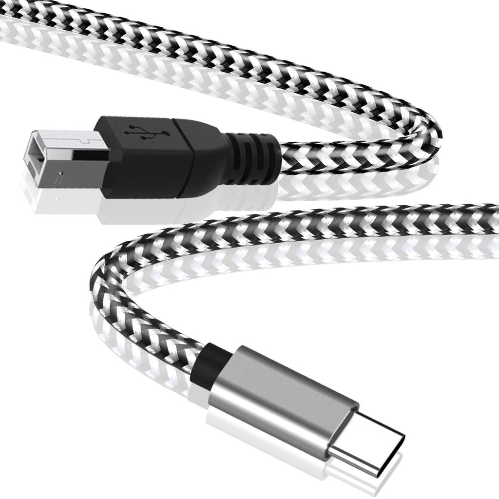 KEYBOO USB B to USB C MIDI Cable for iPad Pro 6.6ft/2m, Type C to USB MIDI Interface Cord for Laptop, MacBook Pro, ipad Pro to Connect MIDI Keyboard, Electric Piano, MIDI Controller, Printer Audio
