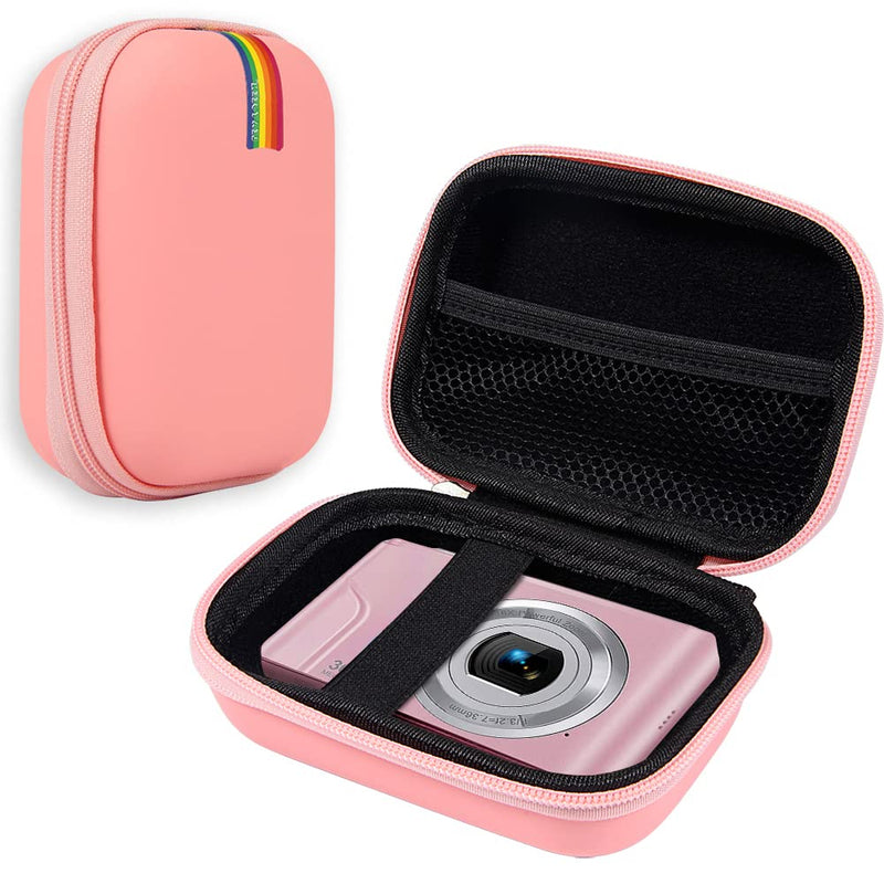 Leayjeen Digital Camera Case Compatible with Lecran/Besungo and Many More Compact Portable Mini Digital Video&Photography Camera for Students, Teens, Kids (Case Only) Pink