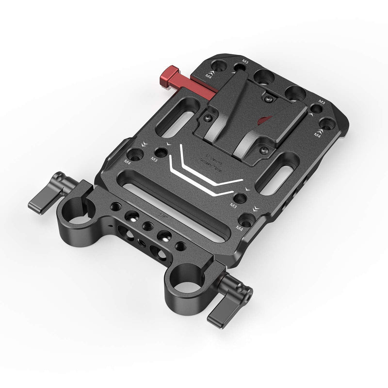 SMALLRIG V-Lock Mount Battery Plate with Dual 15mm Rod Clamp - 3016