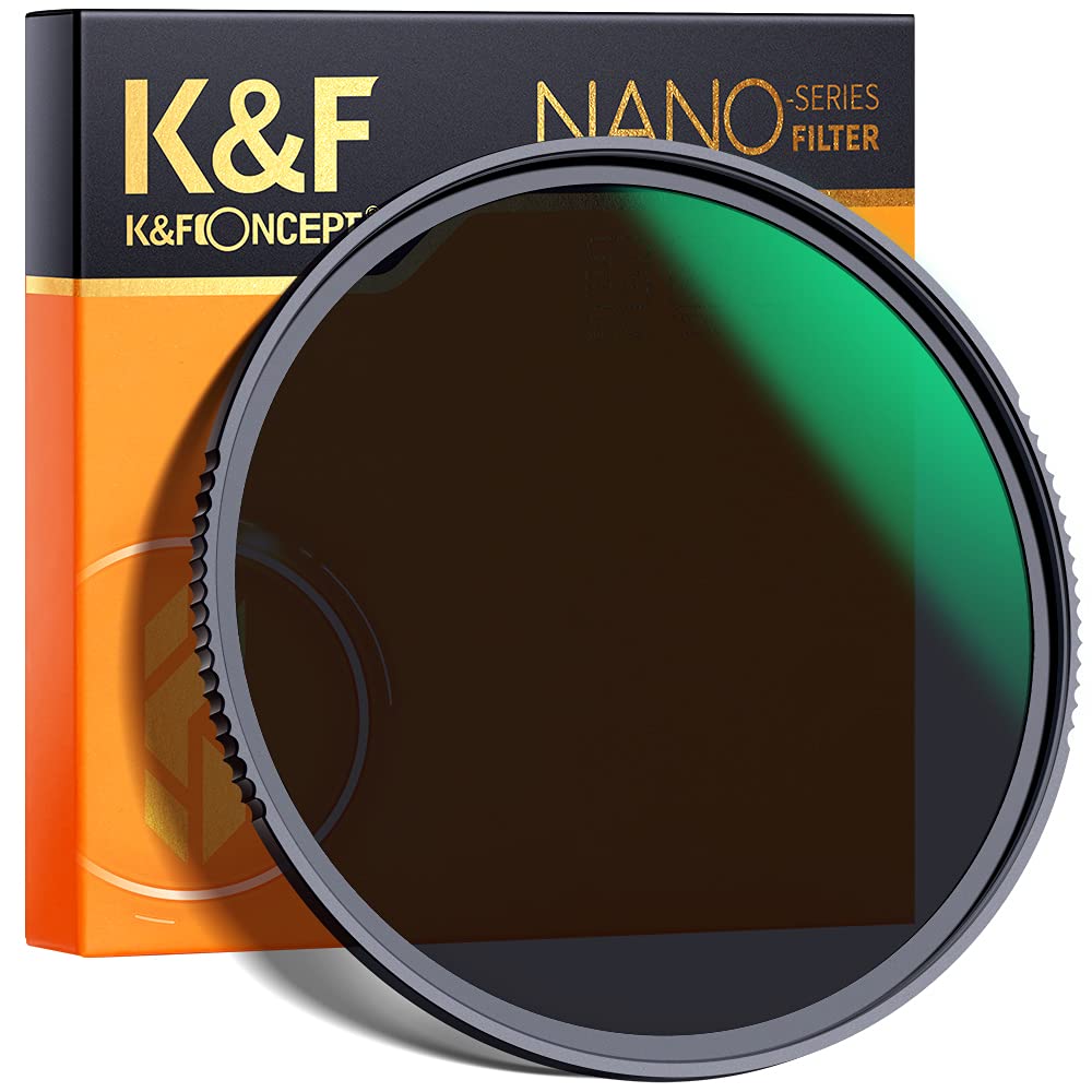 K&F Concept 58mm ND8 (3 Stop) Lens Filter, Fixed Neutral Density Filter with HD 18 Layer Dual Side Multi-Coated, Ultra Slim Frame Optical Glass Nano-X Series for Camera Lens