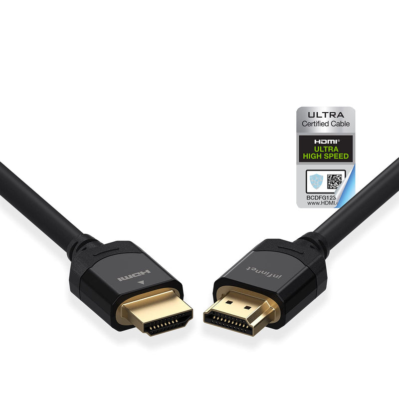 infinnet 8K HDMI 2.1 Cable, Ultra High Speed HDMI Cable 4K HD 120Hz 144Hz 2K 240Hz Gaming HDMI Cable 48Gbps Version 2.1 Certified, eARC HDCP 2.3 2.2 HDR Dolby Vision Atmos HDMI Cable, 1m (3 feet) 1 Meter ( 3.28 Feet )