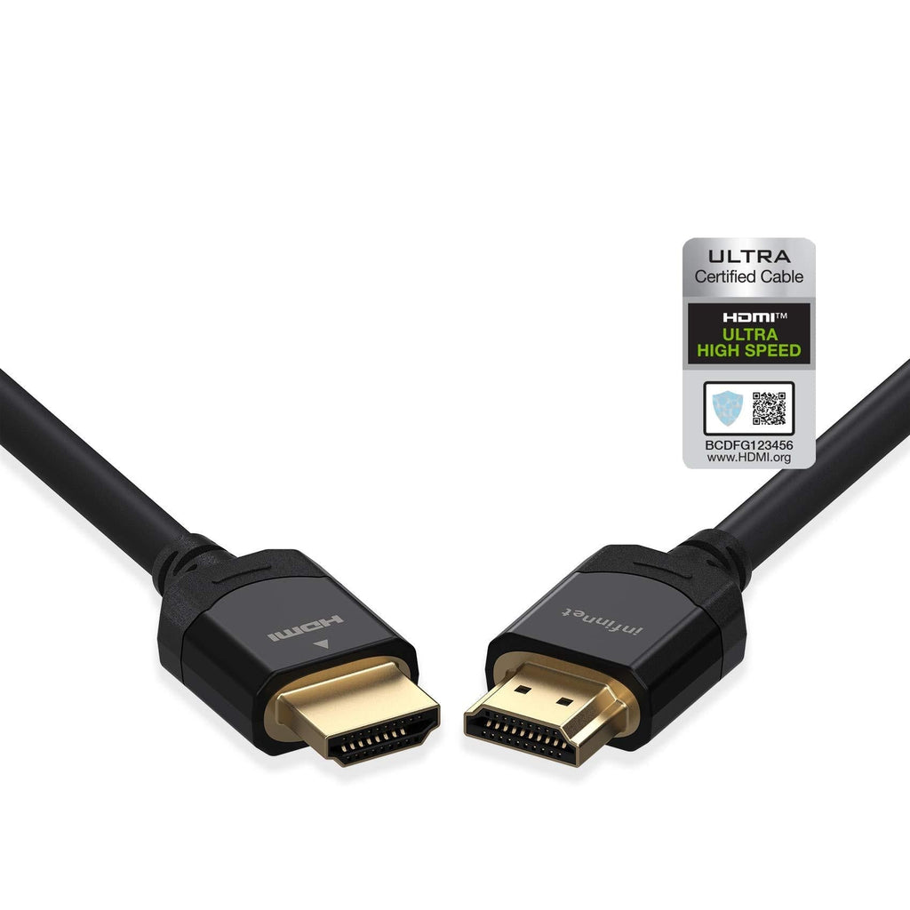 Infinnet 8K Ultra High Speed HDMI 2.1 Cable Certified 8K 60Hz, 4K 144Hz 120Hz Ultra HD, 2K 240Hz, 8K120 10K100Hz with DSC 48Gbps eARC HDR HDCP 2.3&2.2, Dolby Vision TV Gaming PS 5 Xbox Series X - 3m