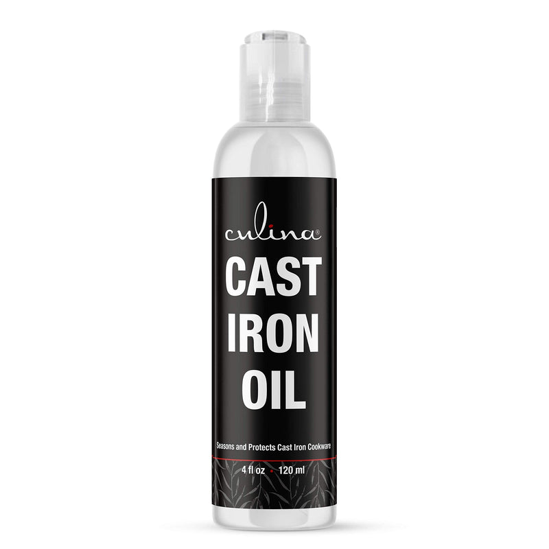 Culina Cast Iron 100% Natural Oil OU Kosher - Clean, Condition, Protect and Care for All Iron Pans, Skillets, Griddles, Dutch Ovens, Woks.