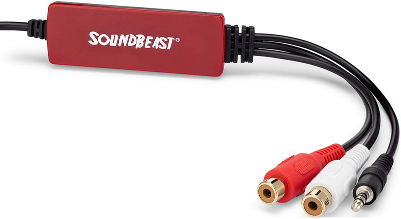 SoundBeast Cassette & Vinyl to MP3 Kit - USB Device, Software, Instructions, & Tech Support - Transfer Your Cassette Tapes & Vinyl Records to Digital MP3