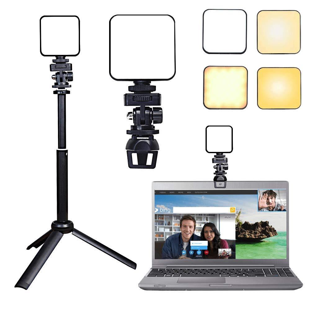 Video Conference Lighting/Computer Light for Video Conferencing/Zoom Lighting for Computer with Tripod and Product Bag (VCL-W64Ⅱ) warm light+cool light