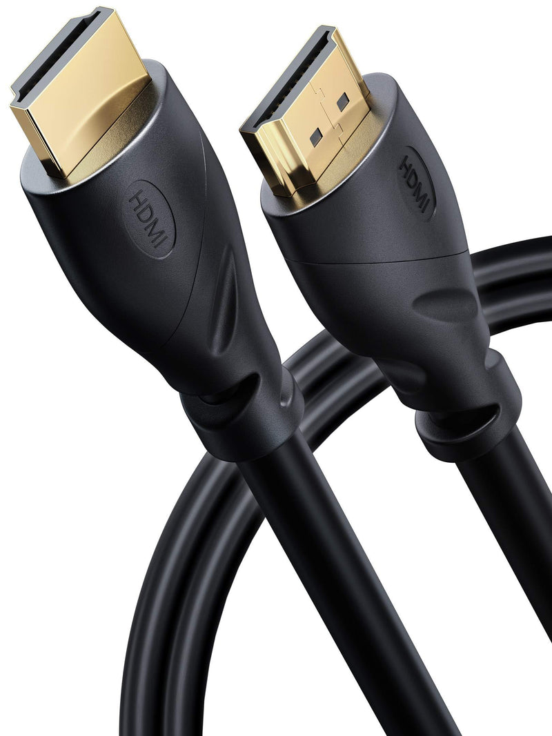 PowerBear 4K HDMI Cable 6 ft | High Speed, Rubber & Gold Connectors, 4K @ 60Hz, Ultra HD, 2K, 1080P & ARC Compatible for Laptop, Monitor, PS5, PS4, Xbox One, Fire TV, Apple TV & More 1 6 Feet