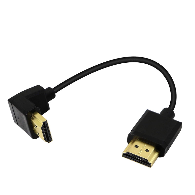 PNGKNYOCN 15CM HDMI Male to Male Short Cable, 270 Degree Upward Angle High Speed HDMI 2.0 Adapter Connector Cable Support 4k@60HZ, for Raspberry Pi, Tablet, Camera Etc(Up)