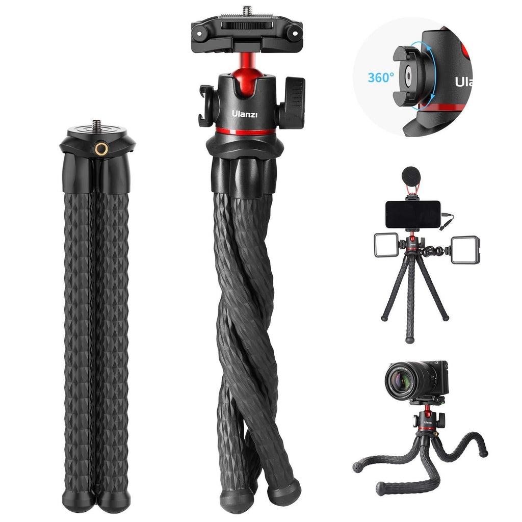 ULANZI MT-33 Camera Tripod,Flexible Mini Tripod with 1/4" Screw for Magic Arm,Octopus Tripod Compatible with iPhone 12 Samsung Canon Nikon Sony Cameras