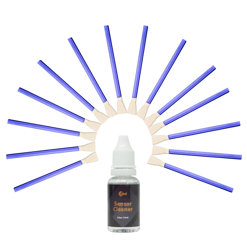 [AUSTRALIA] - Digital Camera Micro Four-Thirds 4/3 (MFT) 12mm Sensor Cleaning Swabs x 14pcs + 15ml Liquid Cleaner for Mirrorless MILC and ILDC 