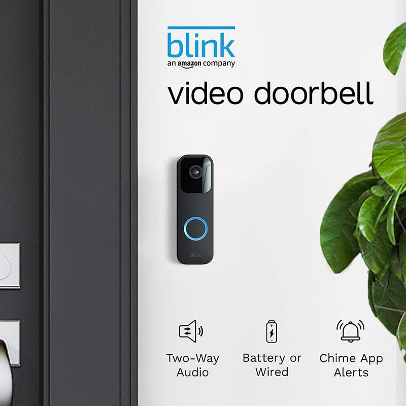 [AUSTRALIA] - Blink Video Doorbell | Two-way audio, HD video, motion and chime app alerts and Alexa enabled — wired or wire-free (Black) Black Video Doorbell Standalone 