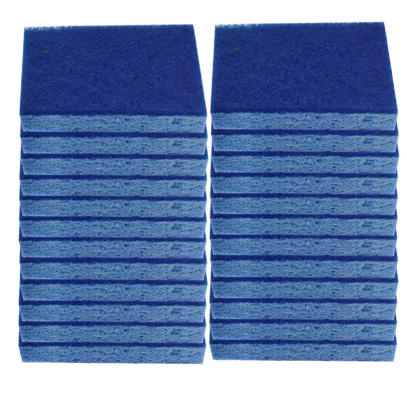 EVERCLEAN Non-Scratch Sponges - ECO Friendly 100% Cellulose Plant-Based Fibers - All Surface Safe - 24 Sponges (4 x 6 Packs) (5206-34)