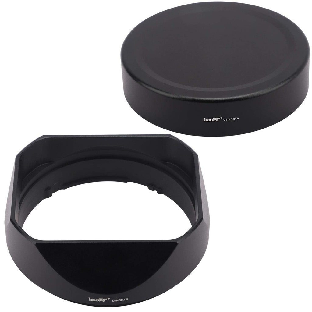 Haoge LH-RX1B Square Metal Bayonet Lens Hood Shade for Sony RX1 RX1R RX1RII rx1m2 and FE 35MM F2.8 55MM/F1.8 E Mount Lens