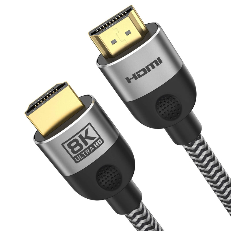 8K HDMI 2.1 Cable, Lamtoon 6.5ft/2M with 48Gbps High Speed HDMI Colorful Braided Cable 8K@60Hz, 4K@120Hz, Dynamic HDR, eARC Compatible with Apple TV, QLED TV,Roku TV, Xbox Series X, Sony LG, PS5