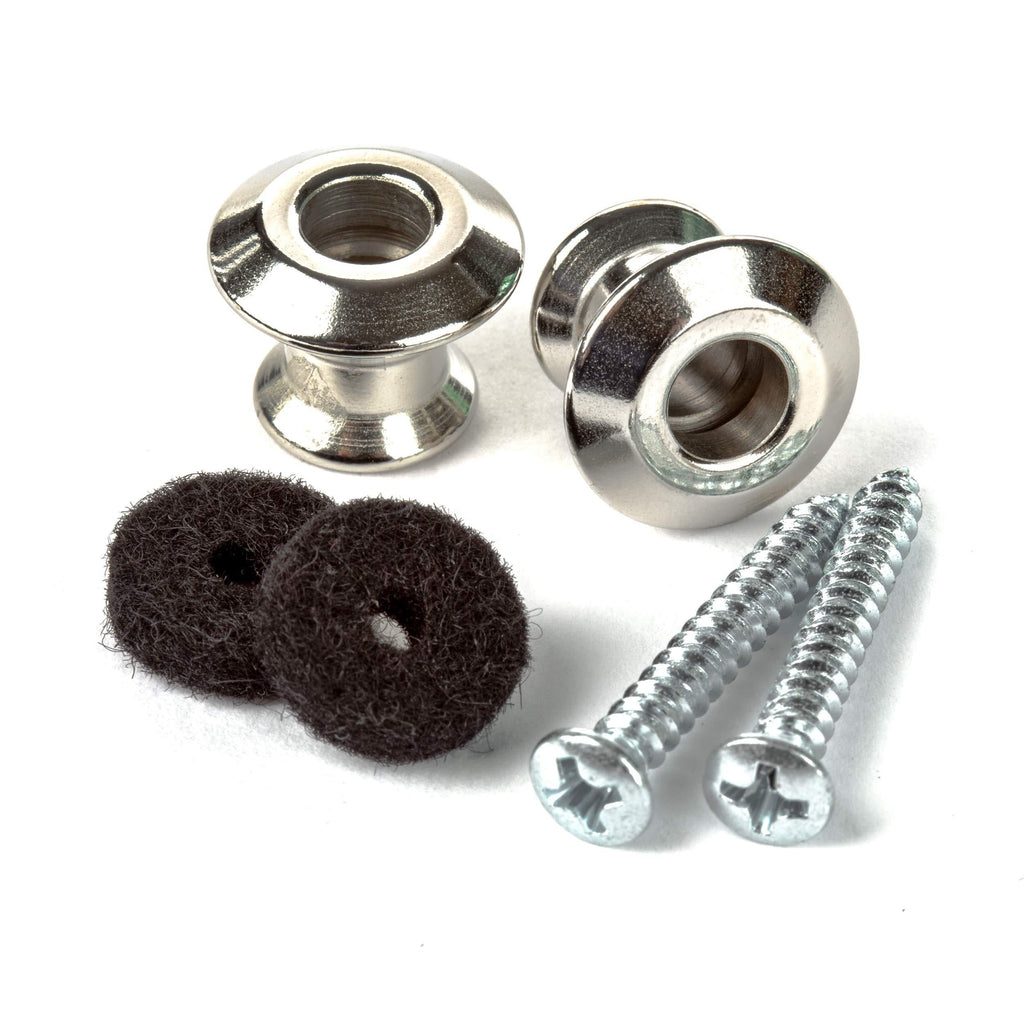 Jim Dunlop Straplok Dual Design Strap Button Set-Nickel-2/Set (2PSLS031N) Nickel