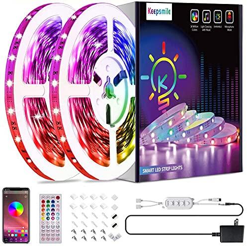 50ft Led Strip Lights Smart Sync Music Led Lights for Bedroom Home Decoration, APP Control