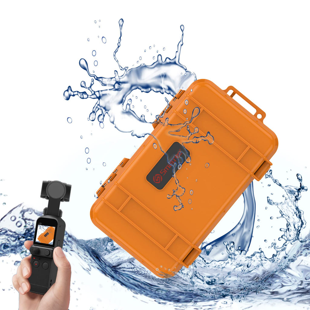 Smatree Waterproof Hard Case Compatible with DJI Osmo Pocket 2/Osmo Pocket Camera and Accessories（Orange） Small-Orange