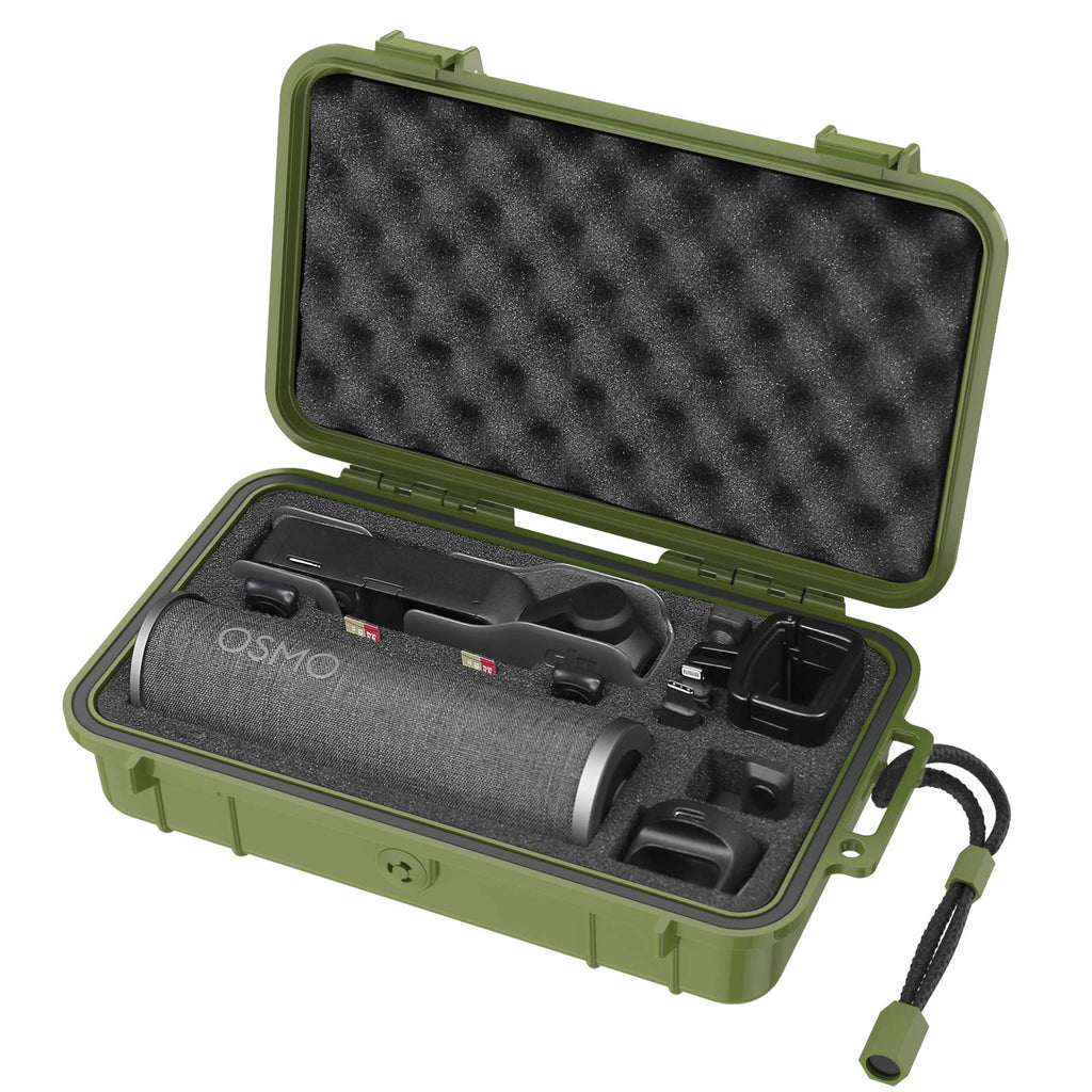 Smatree Hard Carrying Case,Travel Storage Bag Compatible with DJI Osmo Pocket 2/Osmo Pocket Camera and Accessories（Green） Small-Green