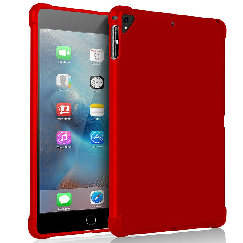 KIQ iPad 9.7 5th 6th Gen Case, TPU Skin Protection Anti Slip Lightweight Cover for Apple iPad 9.7 2017/2018 5th & 6th Generation [Red] TPU Red