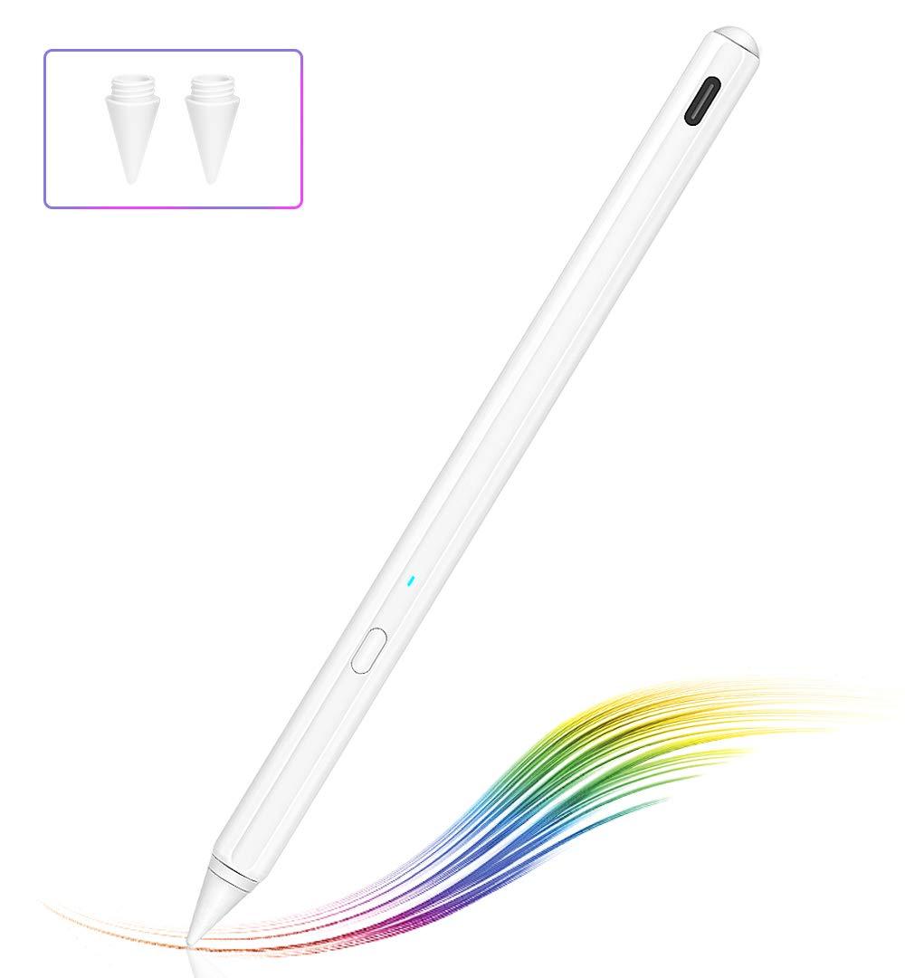 Stylus Pen Compatible with Apple iPad, Palm Rejection, Tilting Detection, Magnetic Adsorption for iPad Pro (11/12.9 Inch), iPad 6/7/8th Gen, Pad Air 3rd/4th Gen, iPad Mini 5th Gen