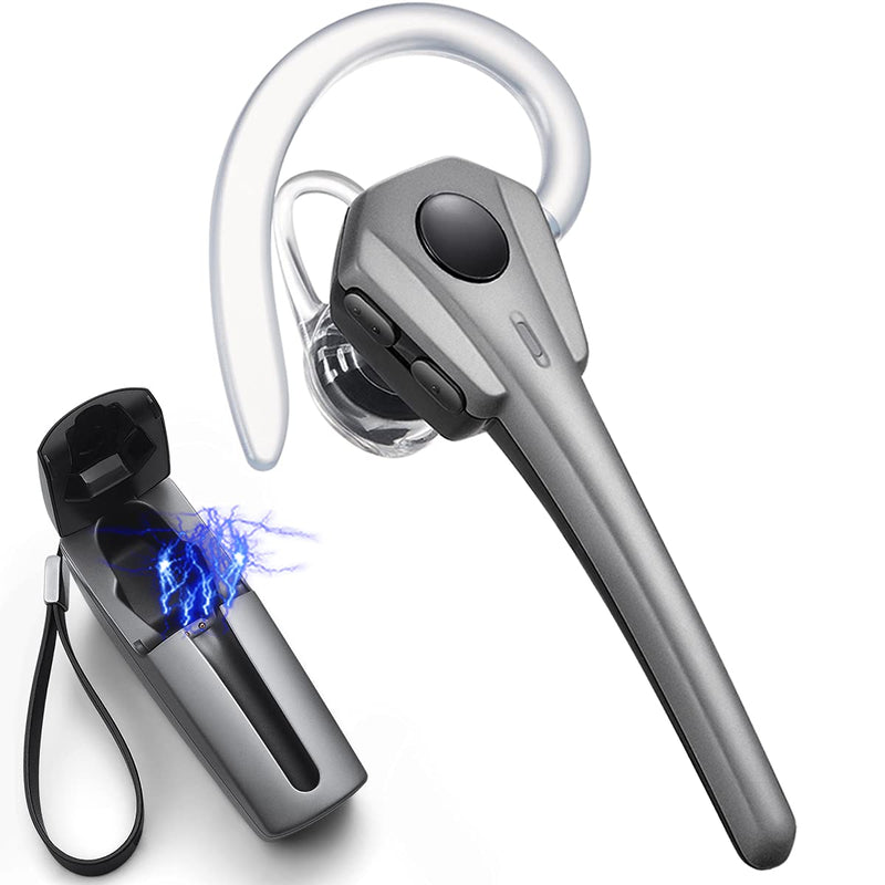 Bluetooth Headset,Angteela Bluetooth Earpiece 27 Hrs Playtime V5.0 with Charging Case,Hands-Free Wireless Earpiece with Built-in Mic,Compatible with Cell Phones/Tablet/PC for Business/Office/Driving