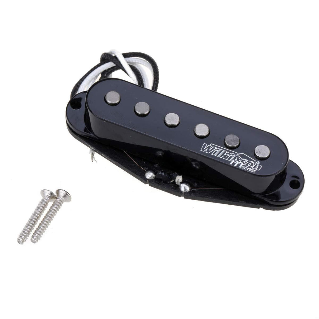 Wilkinson M Series High Output Alnico 5 Strat Single Coil Bridge Pickup for Stratocaster Electric Guitar, Black