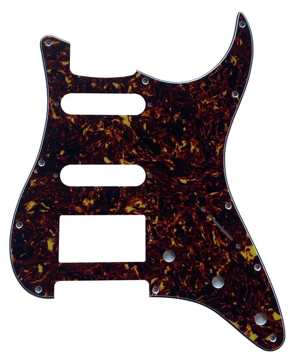 Guitar Parts For Fender Standard Strat HSS Stratocaster Style Guitar Pickguard (4 Ply Brown Tortoise) 4 Ply Brown Tortoise