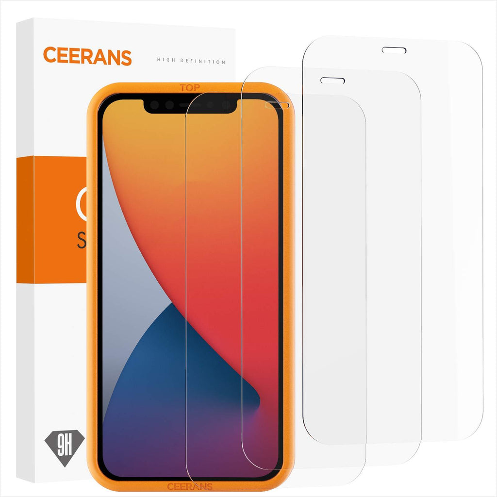 CEERANS Screen Protector Designed for iPhone 12 Screen Protector，iPhone 12 Pro Screen Protector -3 Pack, Tempered Glass 0.25mm film compatible with iPhone 12 pro/12 6.1-inch[w/Easy Install Frame]