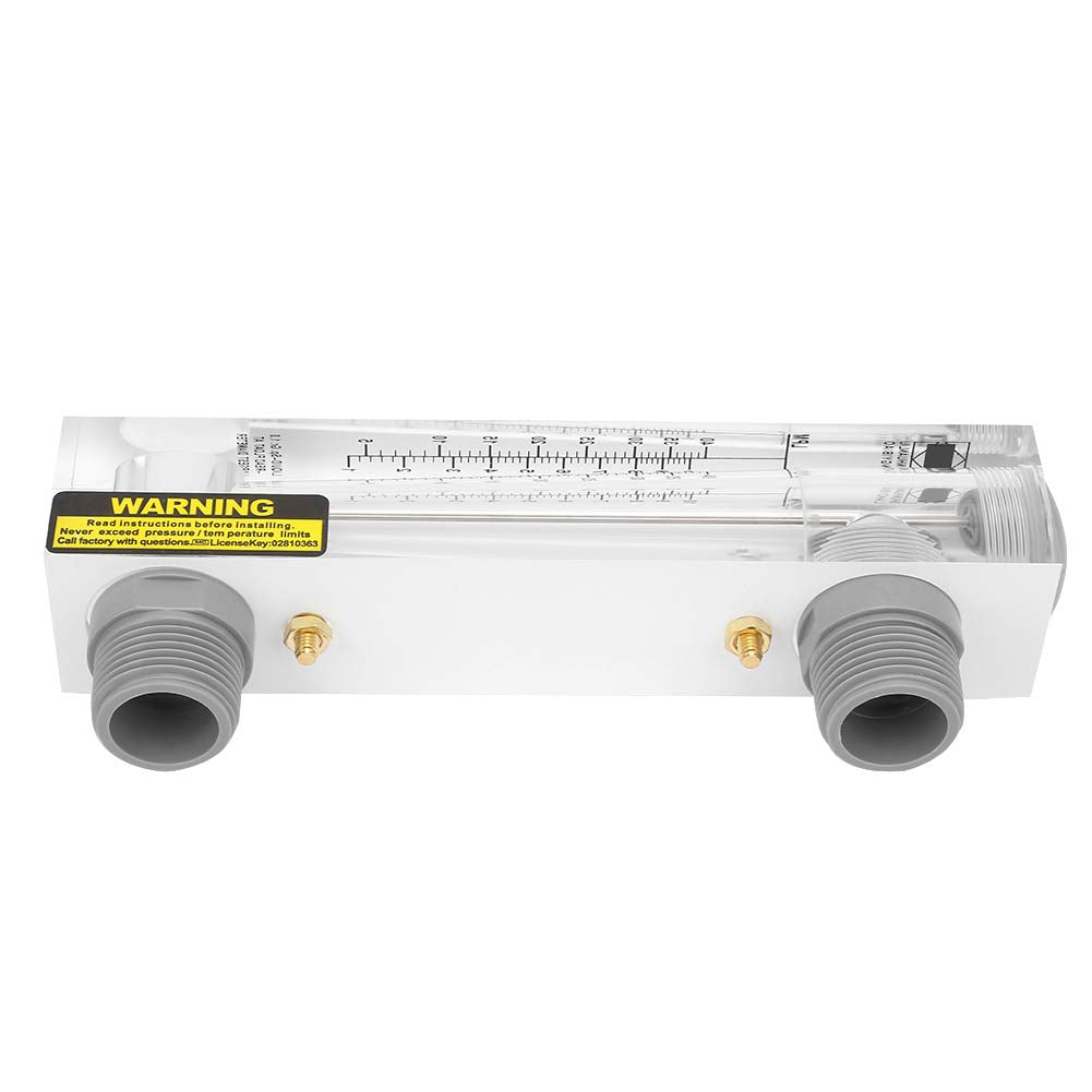 LZM-25 Acylic Flowmeter, 1-10GPM Liquid Flow Meter, Water Tube Design Liquid Flowmeter Measure, Button Panel Type Water Flow Meter, Thread Interface, External ZG1