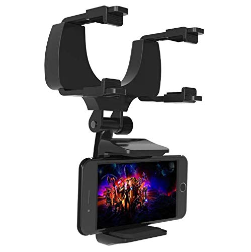 WINVIN Universal Car Rearview Mirror Mount Phone Holder Stand Cradle for Cell Phone Smartphones iPhone 12 Pro Max /Samsung Galaxy  S9/S9 Plus GPS