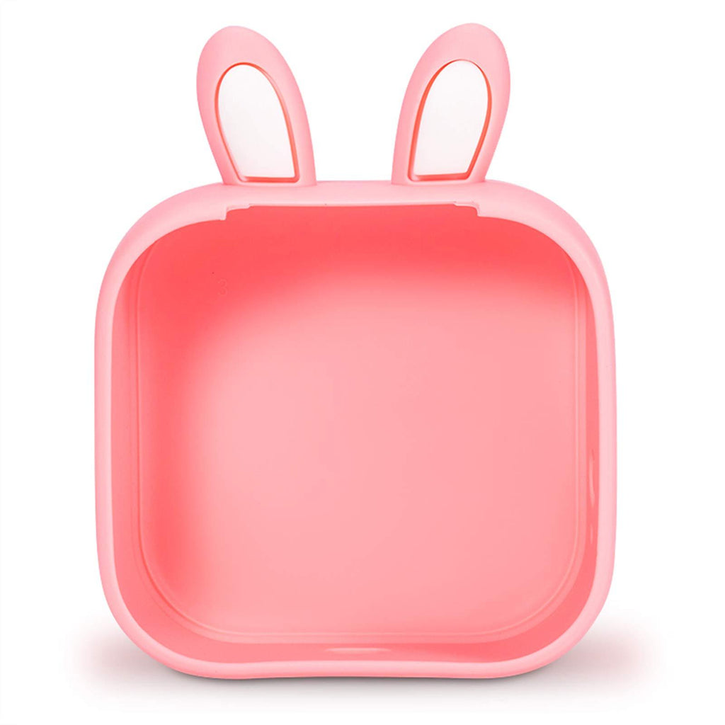 Memoking T02 Protective Case-Bunny Ears Shape Soft Silicone BPA-Free Cute Design Printer Cover, Compatible with T02 Mini Bluetooth Wireless Portable Mobile Pocket Printer, Pink Bunny
