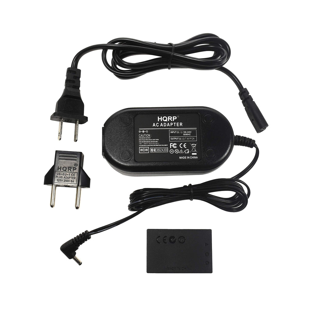 HQRP AC Adapter Compatible with Canon ACK-E12 EOS M M2 M10 M50 M100 M200 Kiss M Digital Camera (Contains AC Cable and DC Coupler DR-E12) LP-E12 LC-E12 ACKE12