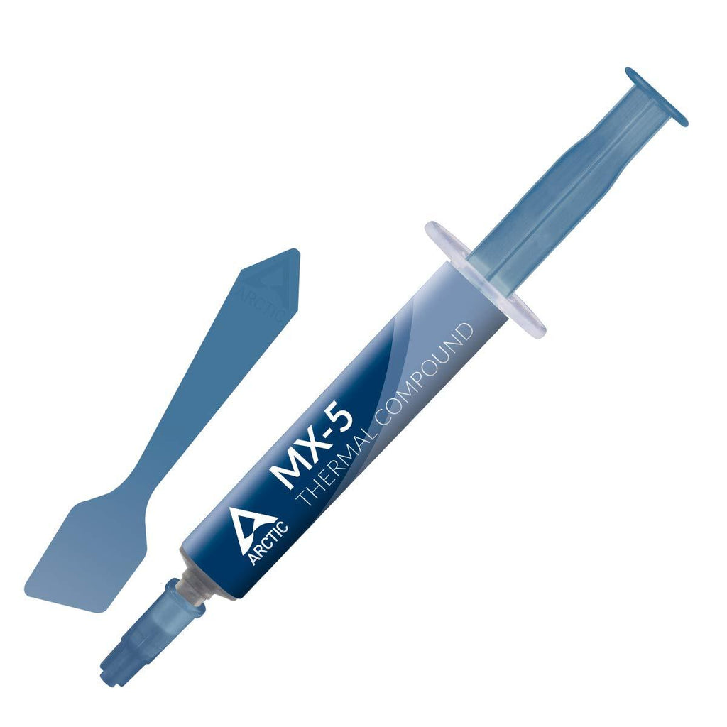 ARCTIC MX-5 (4 g Incl. Spatula) - Quality Thermal Paste for All CPU Coolers Extremely high Thermal Conductivity Low Thermal Resistance Long Durability Metal-Free Non-Conductive Non-capacitive 4 g (incl. Spatula)
