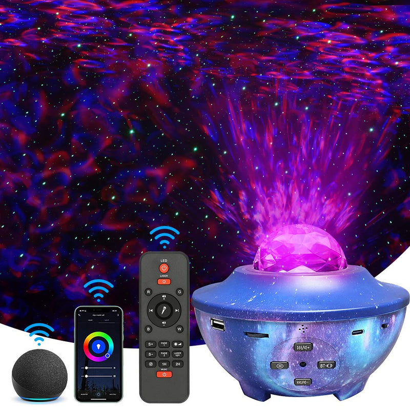 Star Projector, Smart Night Light Projector Work with Alexa, LED Nebula Cloud Galaxy Projector with APP & Voice Control, for Party/Baby Kids Bedroom/Game Room/Night Light Ambiance