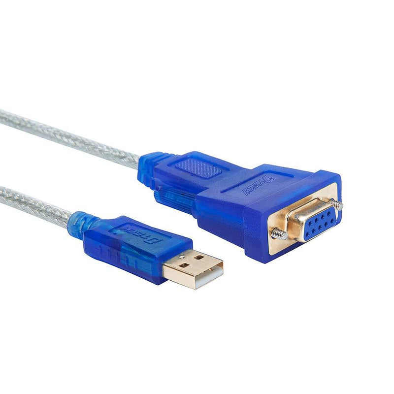 DTECH 3 Feet USB to Serial Female Adapter Cable DB9 RS232 to USB 2.0 Cord with Prolific PL2303 Chip Windows 10 8 7 Mac Linux 3ft RS233 cable