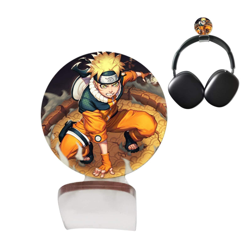 CoKi Headphone Hanger Holder Wall Mount,for Anime Naruto Headset Hook Cradle Under Desk All Around Computer, Universal Stand for AirPods Max Sennheiser Sony Bose Beats and More (Naruto)