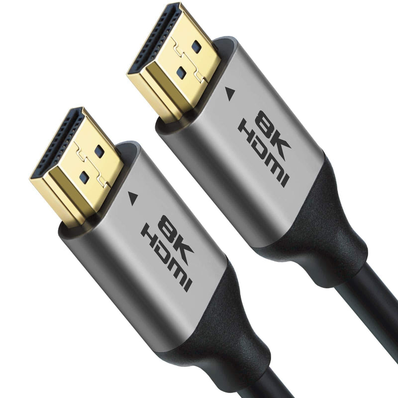 Yauhody 8K HDMI 2.1 Cable, 3ft (2 Pack) 48Gbps Ultra High Speed HDMI 2.1 Cord, 100% Real 8K@60Hz, 4K@144Hz, 4K@120Hz, 5K, 10K, Full HD 1080P, 3D, HDCP 2.2&2.3, 4:4:4, Dynamic HDR, eARC (3ft 2 Pack)