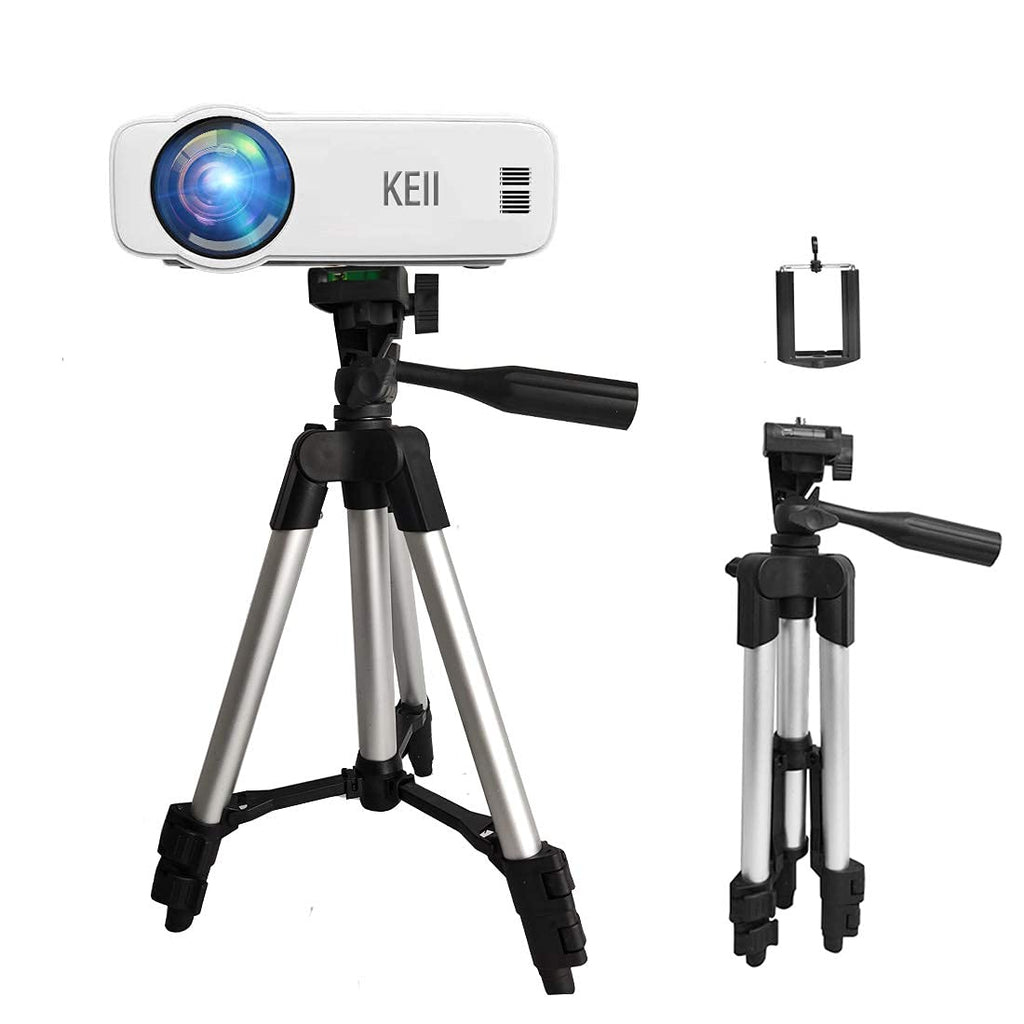 Tripod Stand,Lightweight Aluminum Desktop Tripod Stand for Mini Projector,Video,Camera,Ring Light with Universal Cell Phone Holder,Adjustable Height 11" to 24.8"