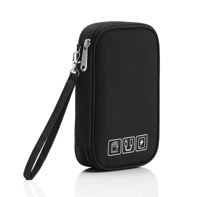Electronic Organizer, Small Travel Cable Organizer Bag Pouch Portable Electronic Accessories All-in-One Storage Multifunction Case for Cable, Cord, Charger, Hard Drive, Earphone, USB, SD Card