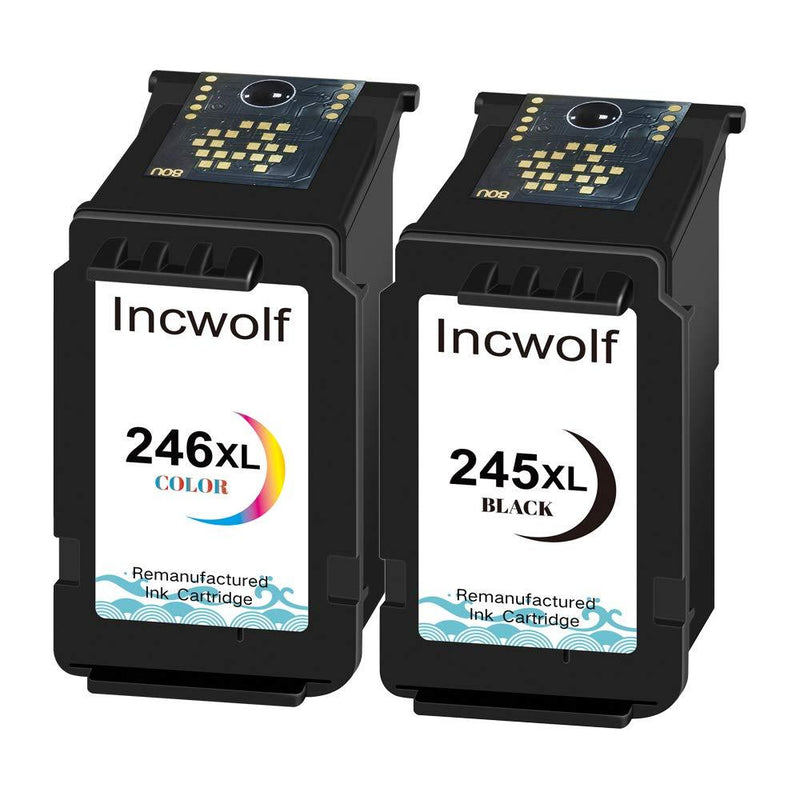 Incwolf Remanufactured Ink Cartridge Replacement for Canon Pg-245Xl Cl-246Xl PG-243 CL-244 to use with Pixma MX492 MX490 MG2420 MG2520 MG2522 MG2920 MG2922 MG3022 MG3029,TS3320 (Black&Color)
